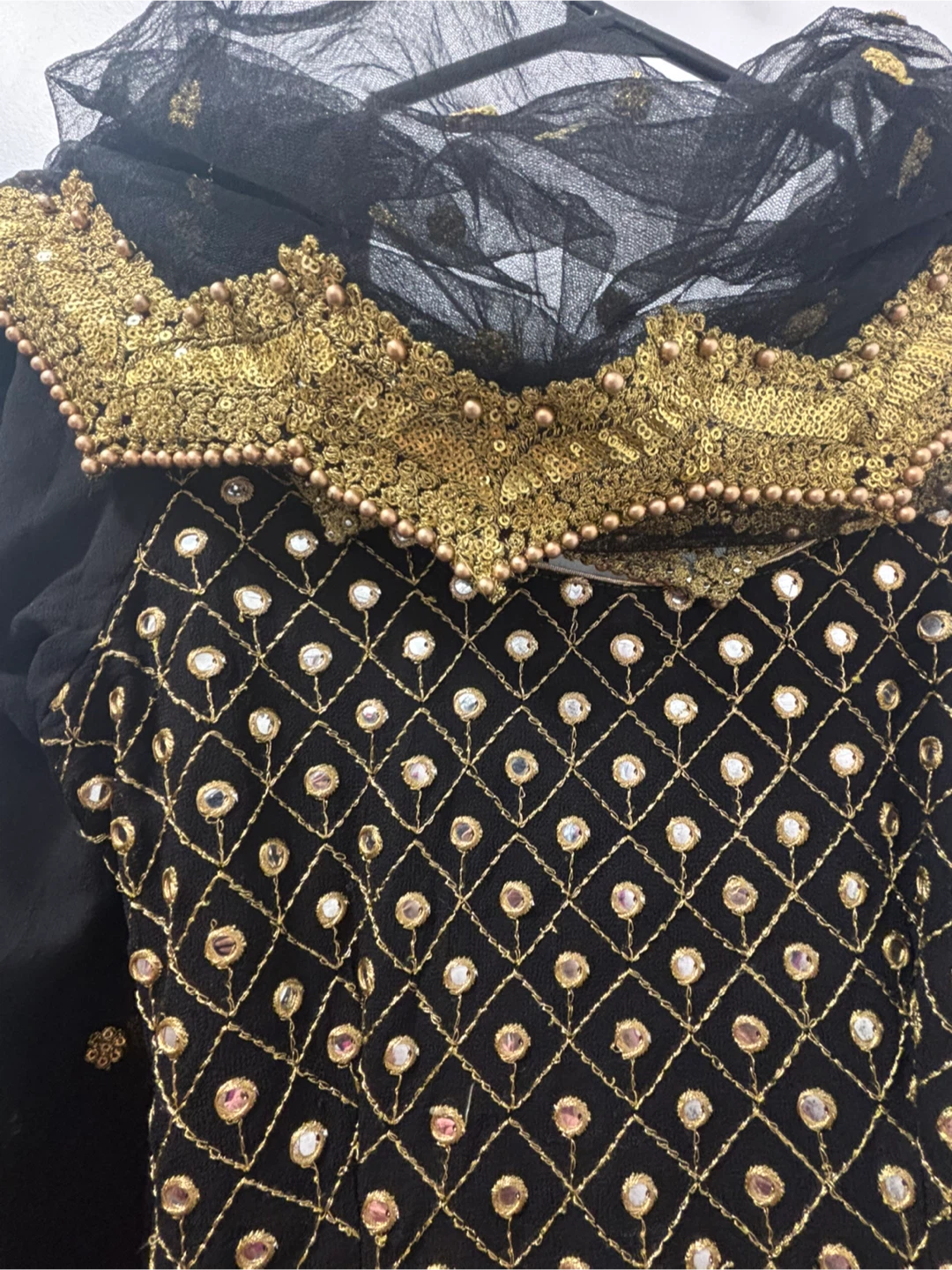 Black Sharara Suit with Dupatta - photo 2