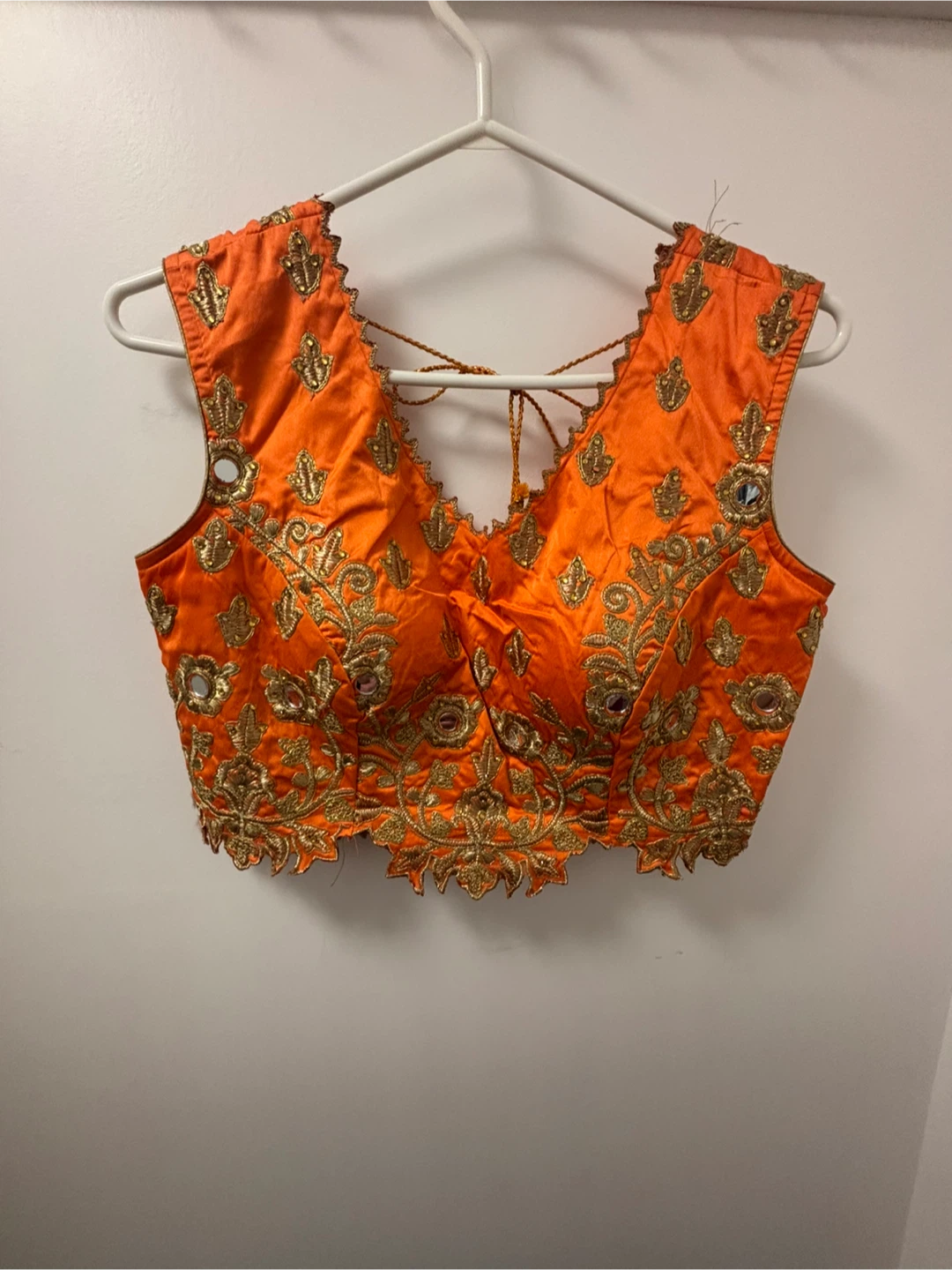 Orange and Teal Lengha with Dupatta - photo 3