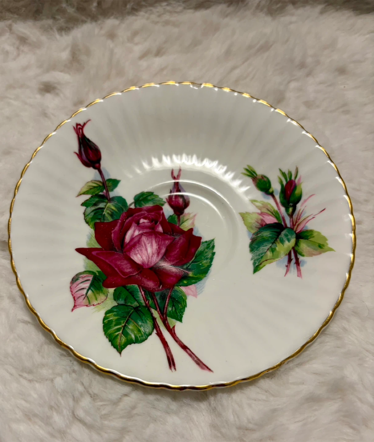 Paragon Bone China Teacup Saucer Queen England Rose - photo 3