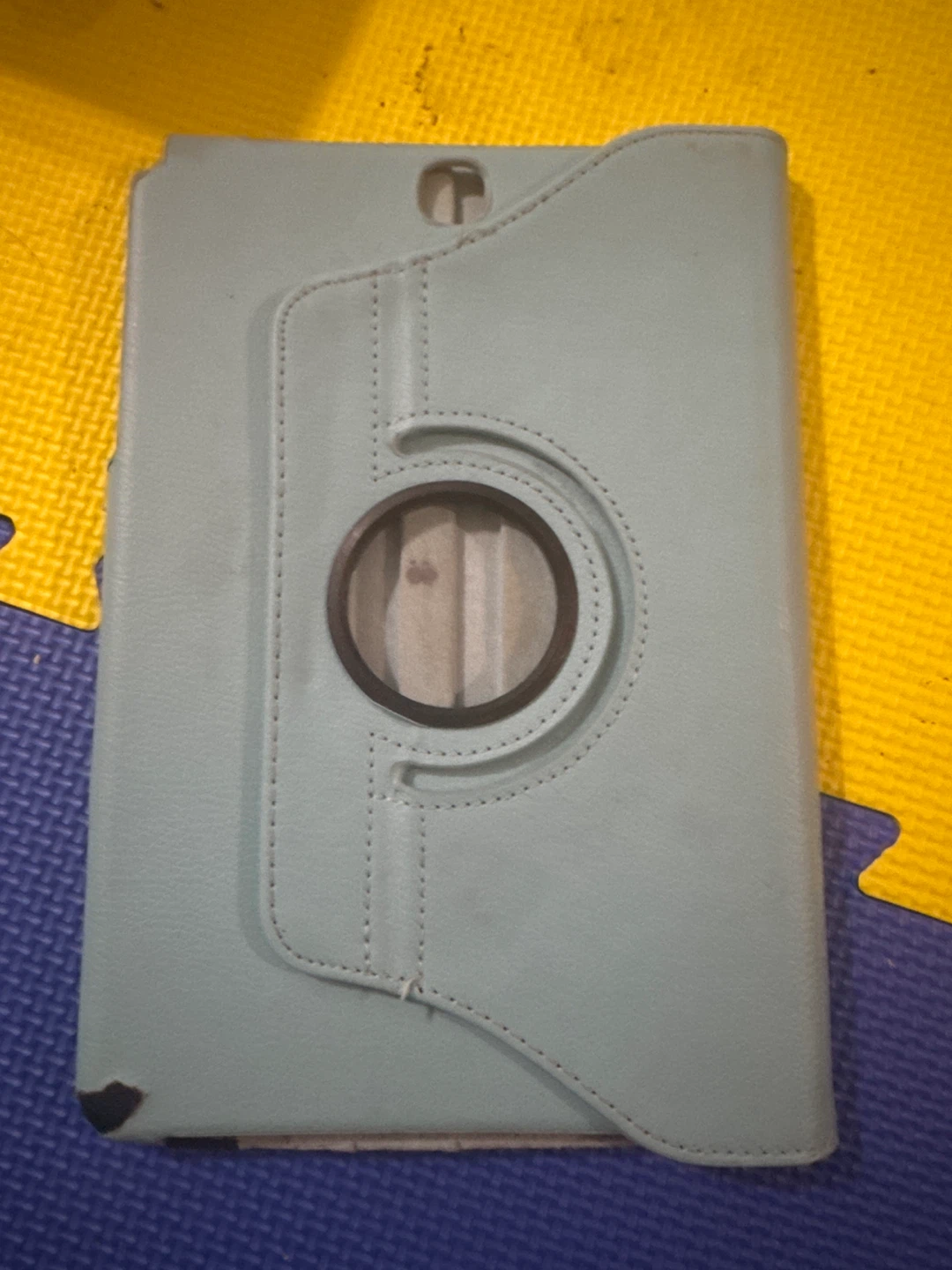 Blue Faux Leather Tablet Case with Stand - photo 2