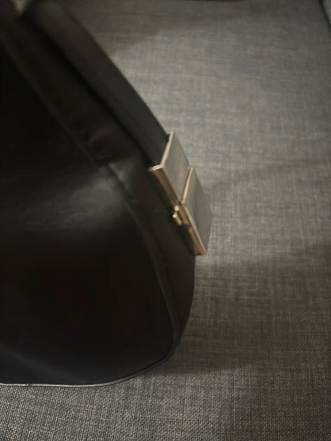 Faux Black Leather Purse - photo 3