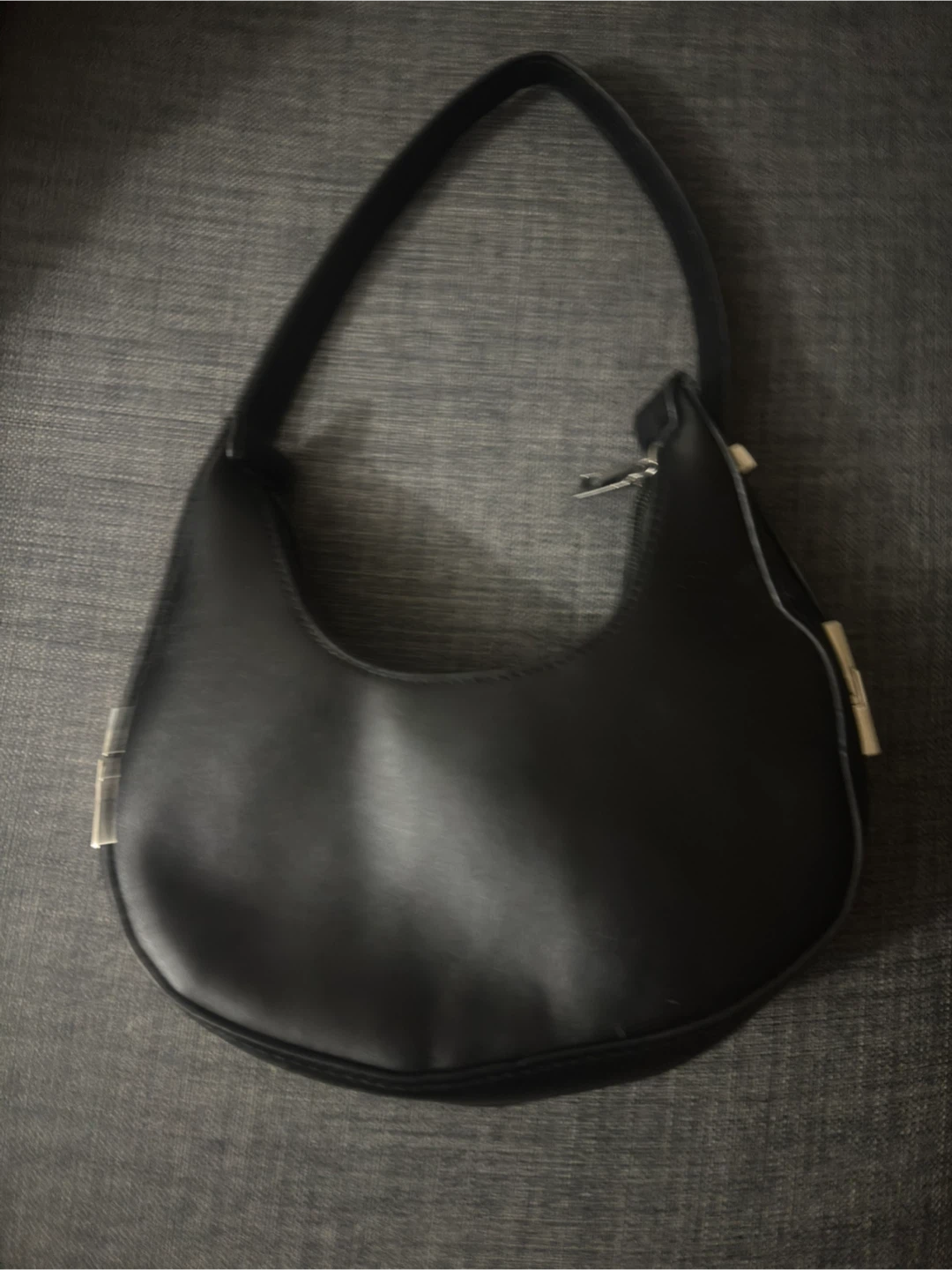Faux Black Leather Purse - photo 2