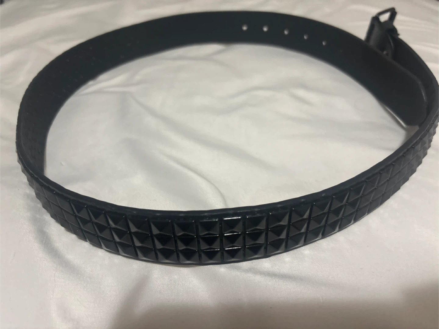 Unisex Black Studded Belt