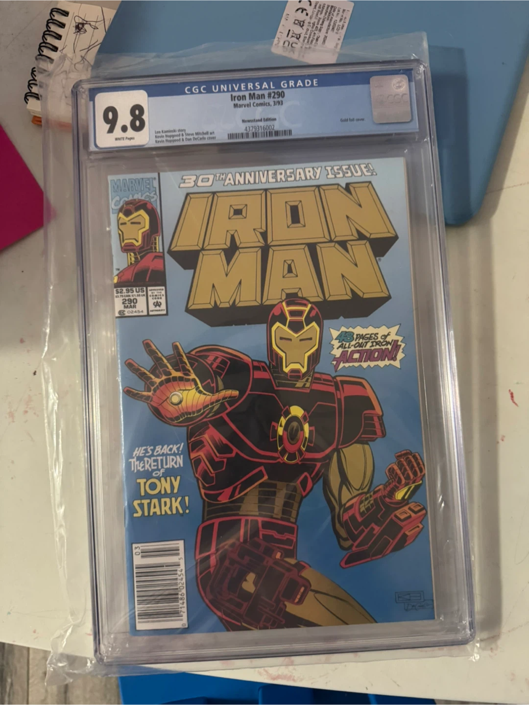 Iron Man #290 CGC Graded 9.8 Nwstnd Edtn  Comics 3/93