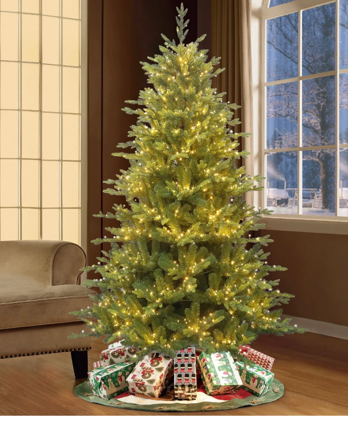 7.5ft Pre-lit Artificial Christmas Tree with Lights - photo 2