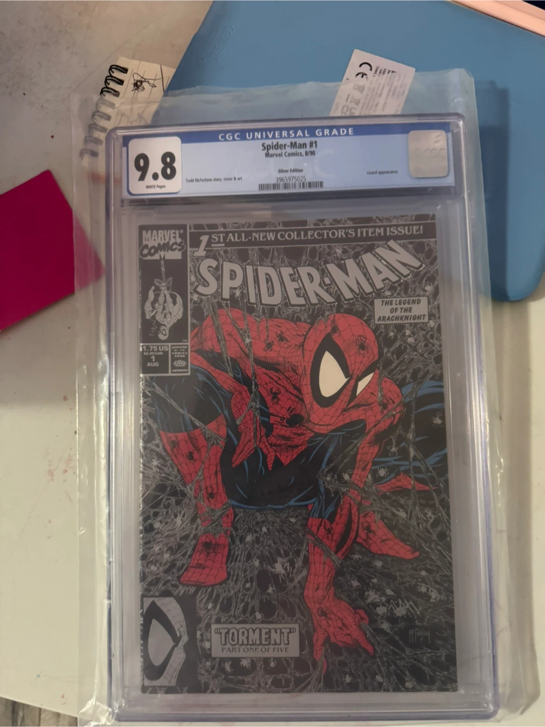 Spider-Man #1 CGC 9.8 Marvel Comics 8/90 Silver Edition