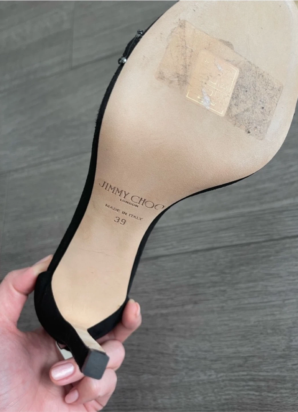 Jimmy Choo Dochas Suede Crystal Embellished Heels Size 39 - photo 3