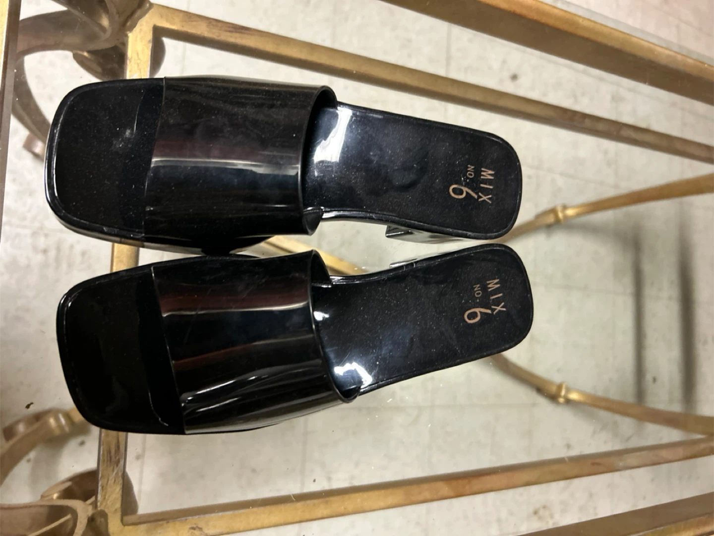 MIX. NO. 9 Black Slide Sandals
