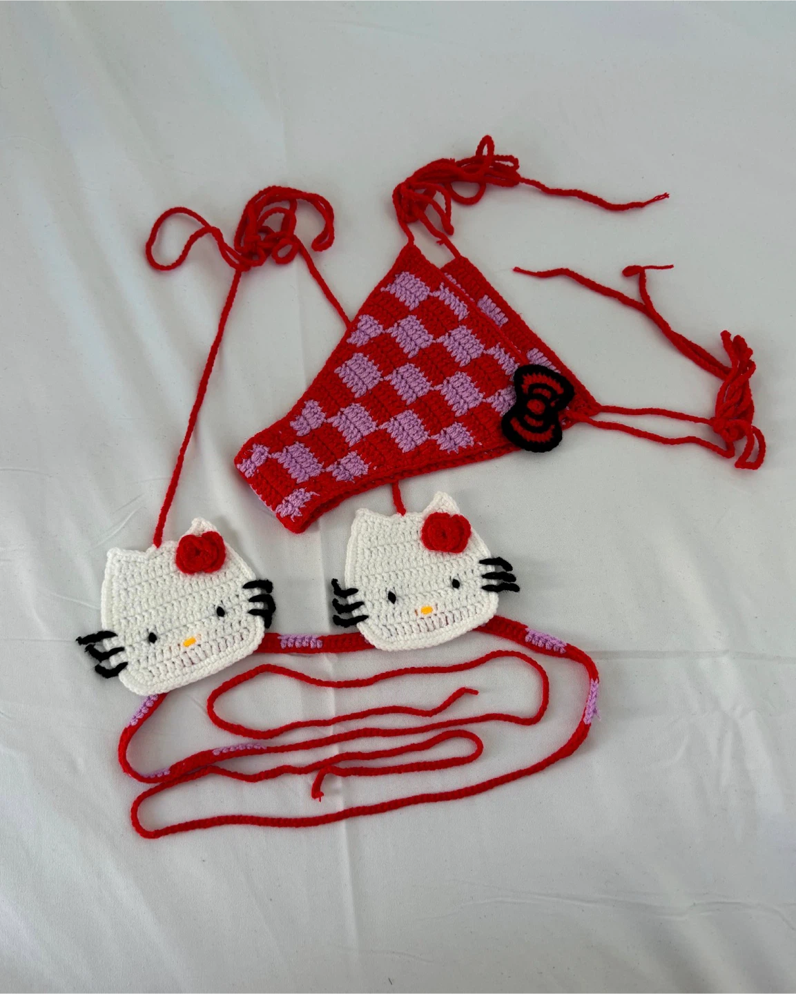 Crocheted Hello Kitty Bikini