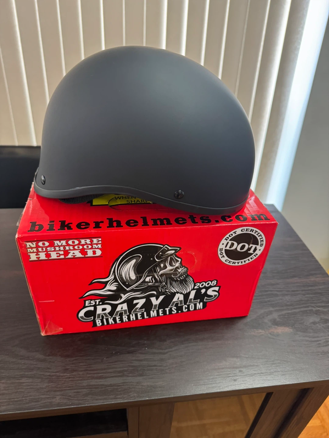 Crazy Al's SS-28B Flat Black DOT Motorcycle Helmet XL - photo 4