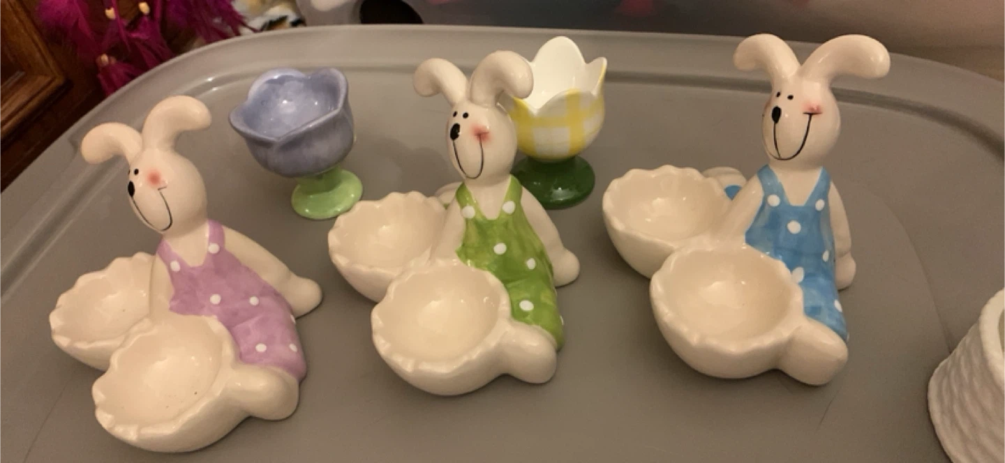 Lot CTG Brands Easter Bunny Egg Cups (Set of 3) - photo 2
