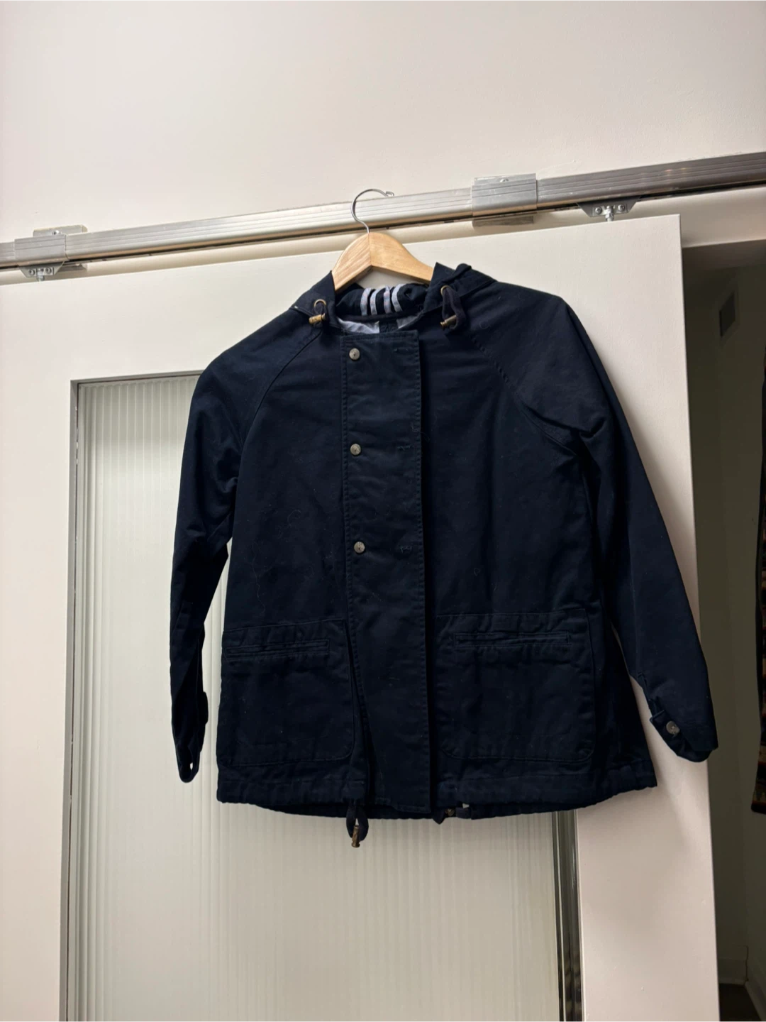 Pull&Bear Navy Hooded Jacket