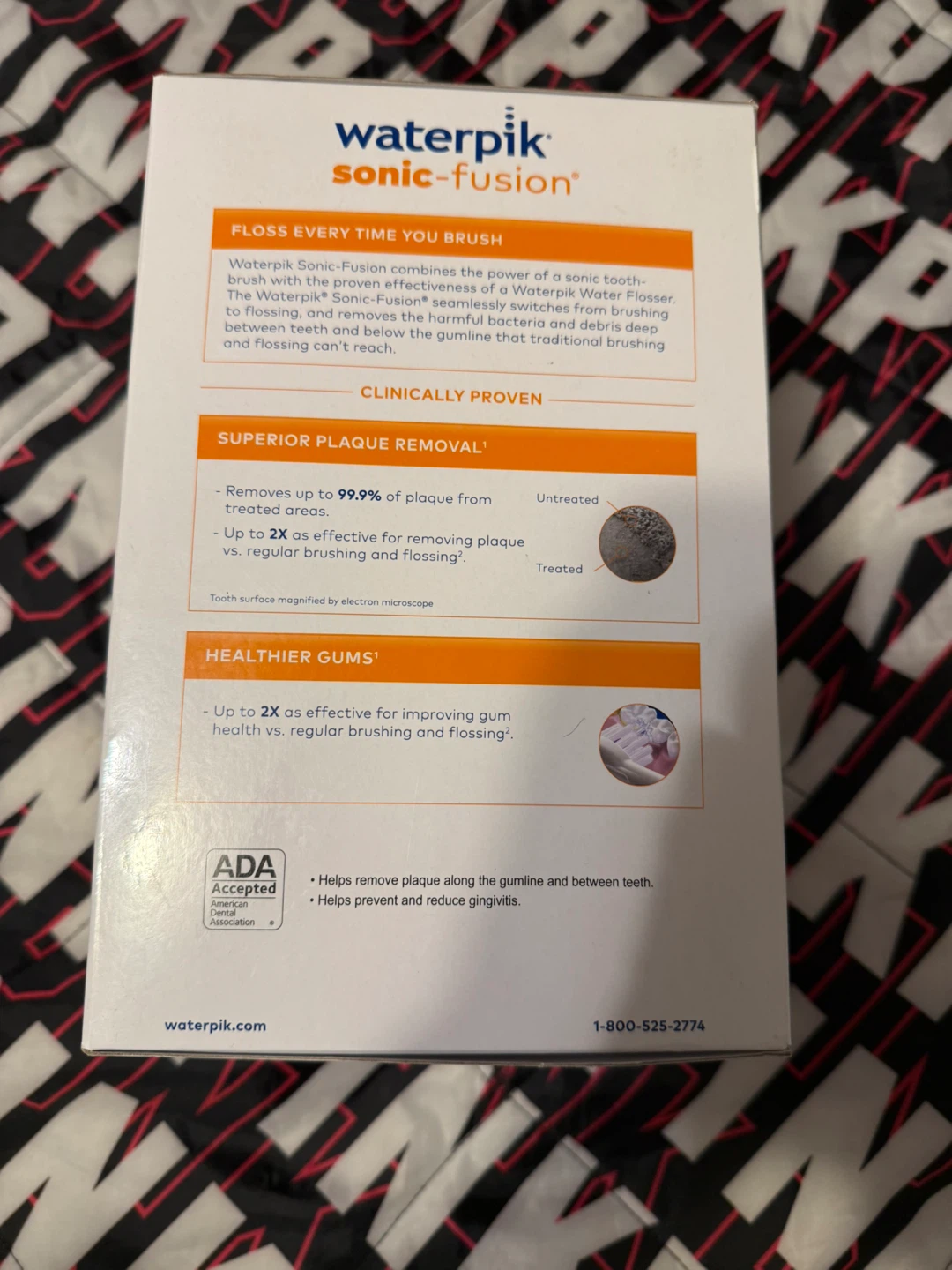 Waterpik Sonic-Fusion Flossing Toothbrush Classic White - photo 2
