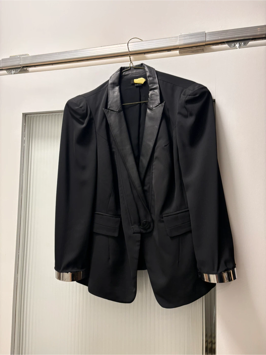 Rudsak Black Blazer Leather Trim Jacket
