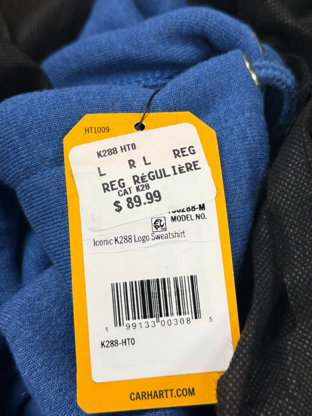 Carhartt K288 Iconic Logo Sweatshirt - Blue - Large - photo 2