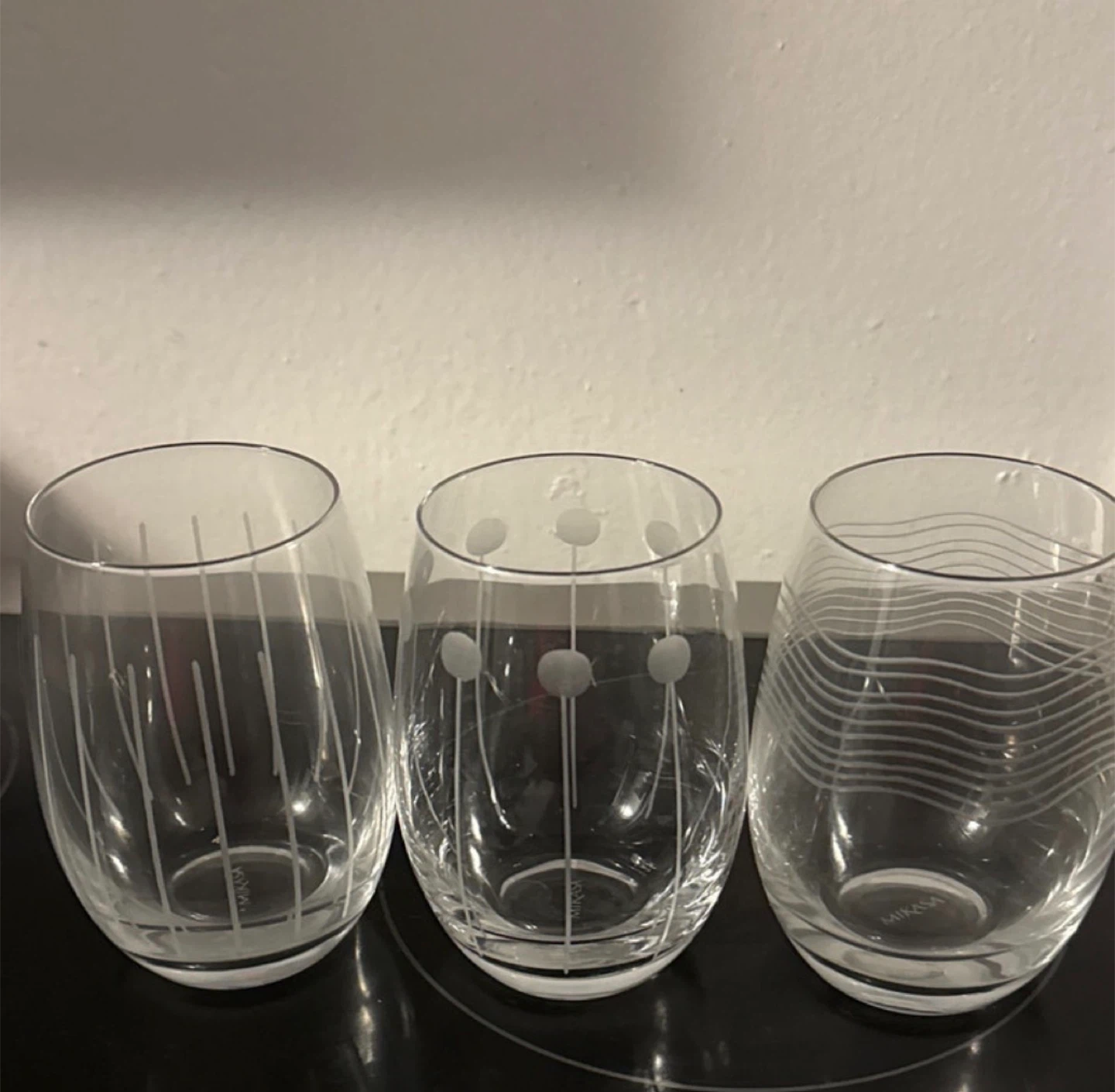 Mikasa Stemless Wine Glasses (Set of 3)