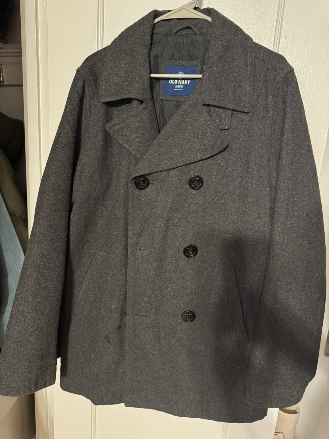 Old Navy Men's Peacoat Jacket - Dark Gray