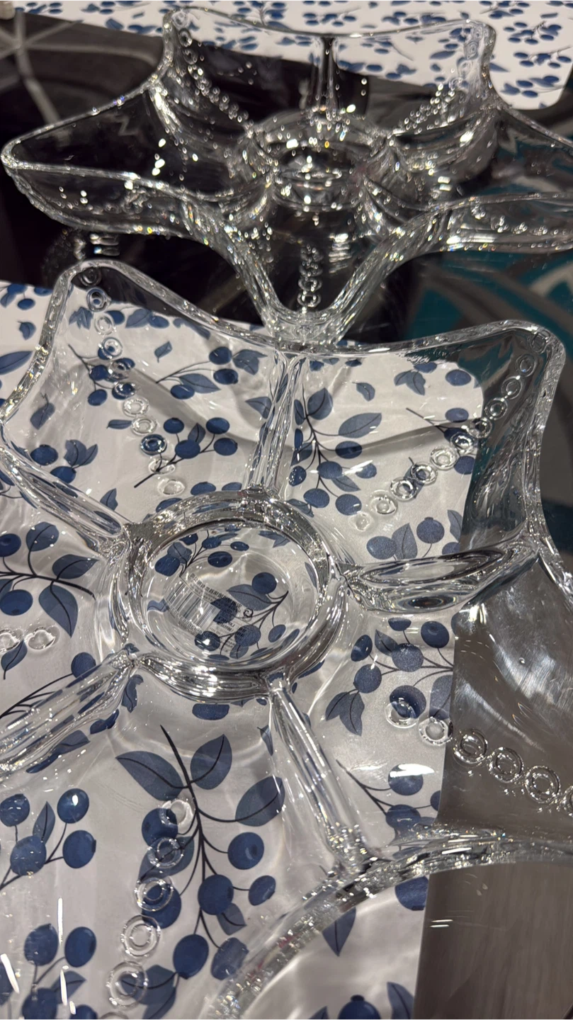 Clear Glass Divided Serving Platter 15$ each total 120