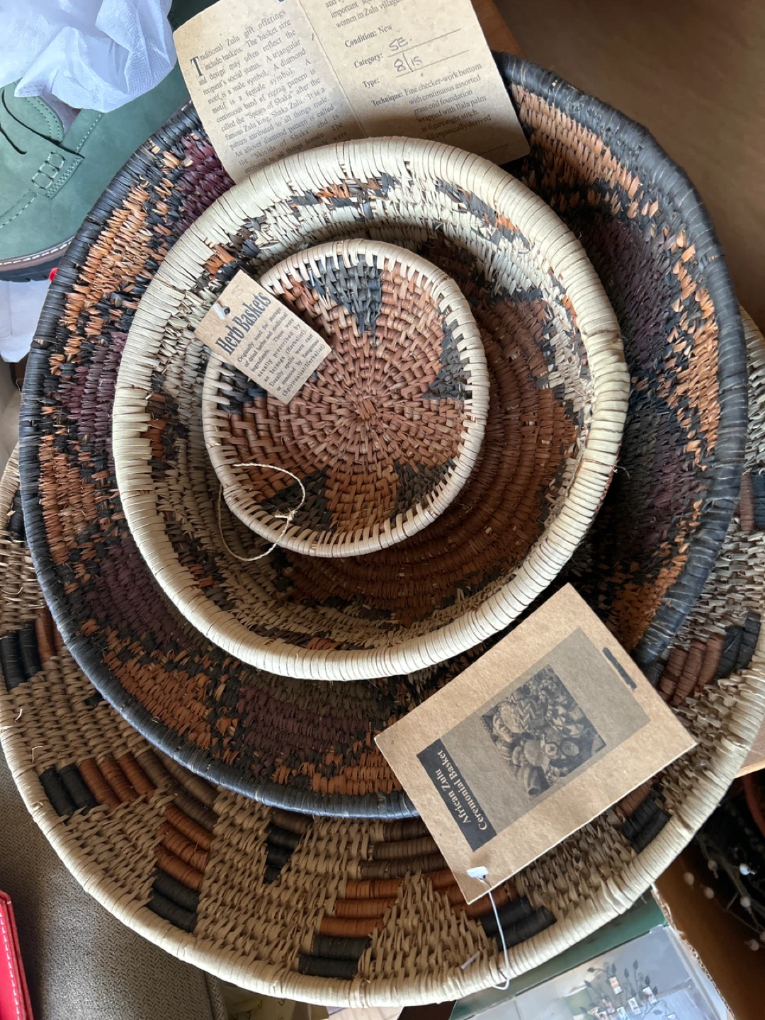 🥕Set of 4 Woven African Baskets