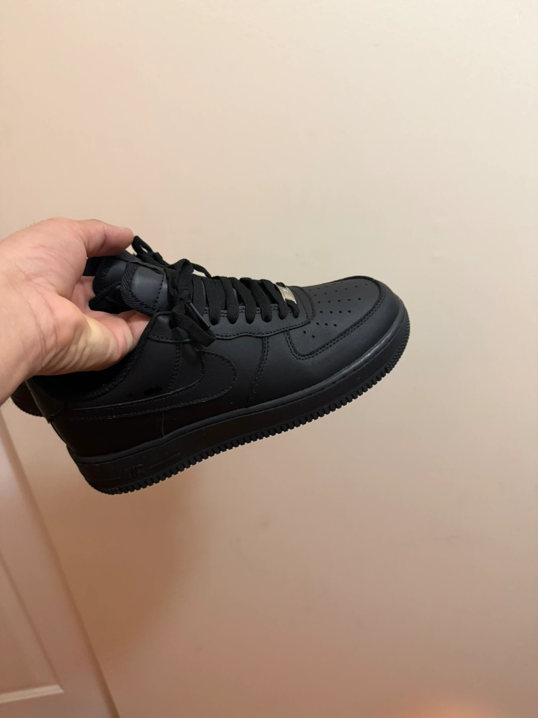 Nike Air Force 1 Low Black Leather Sneakers - photo 4