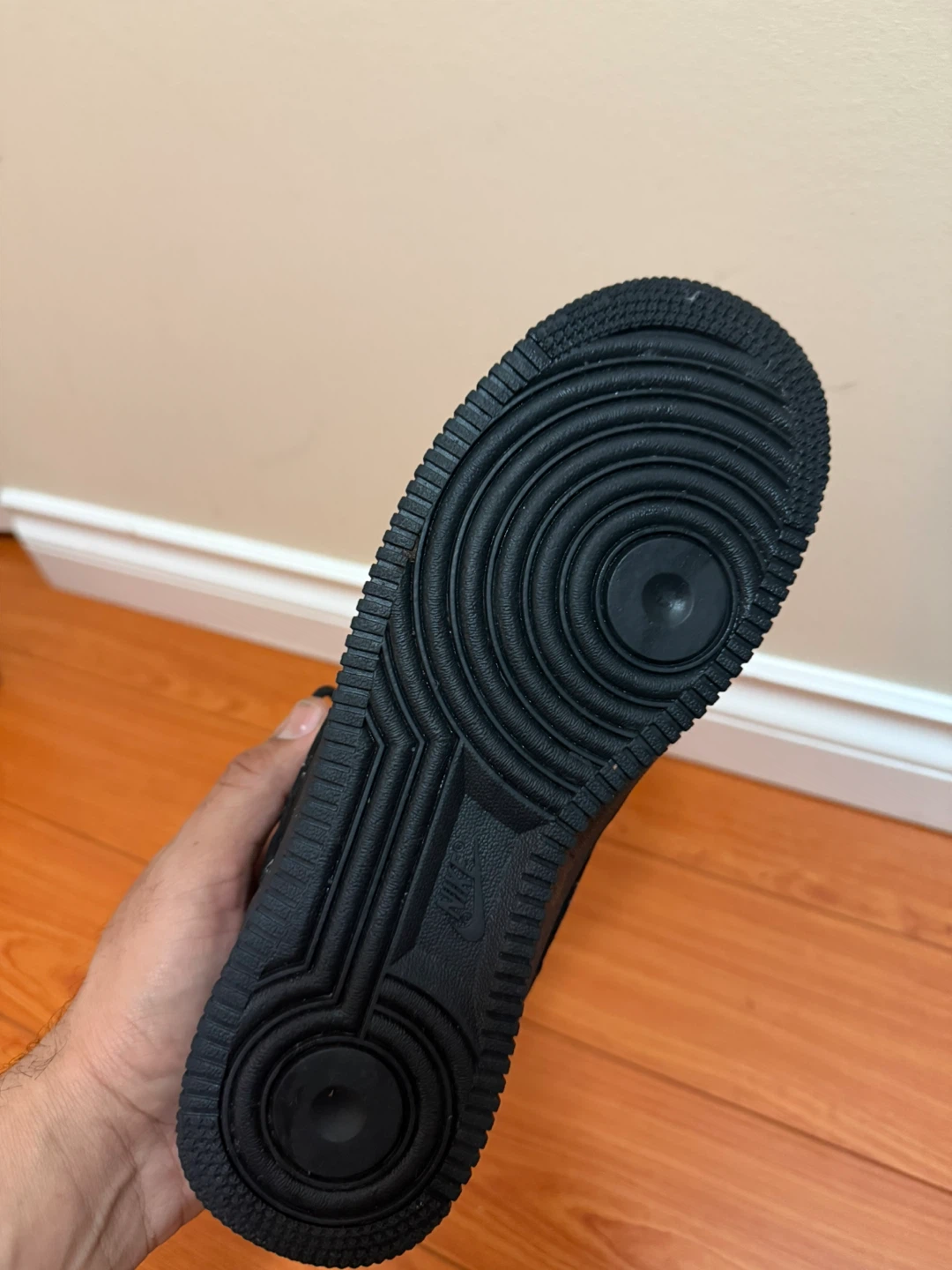 Nike Air Force 1 Low Black Leather Sneakers - photo 3