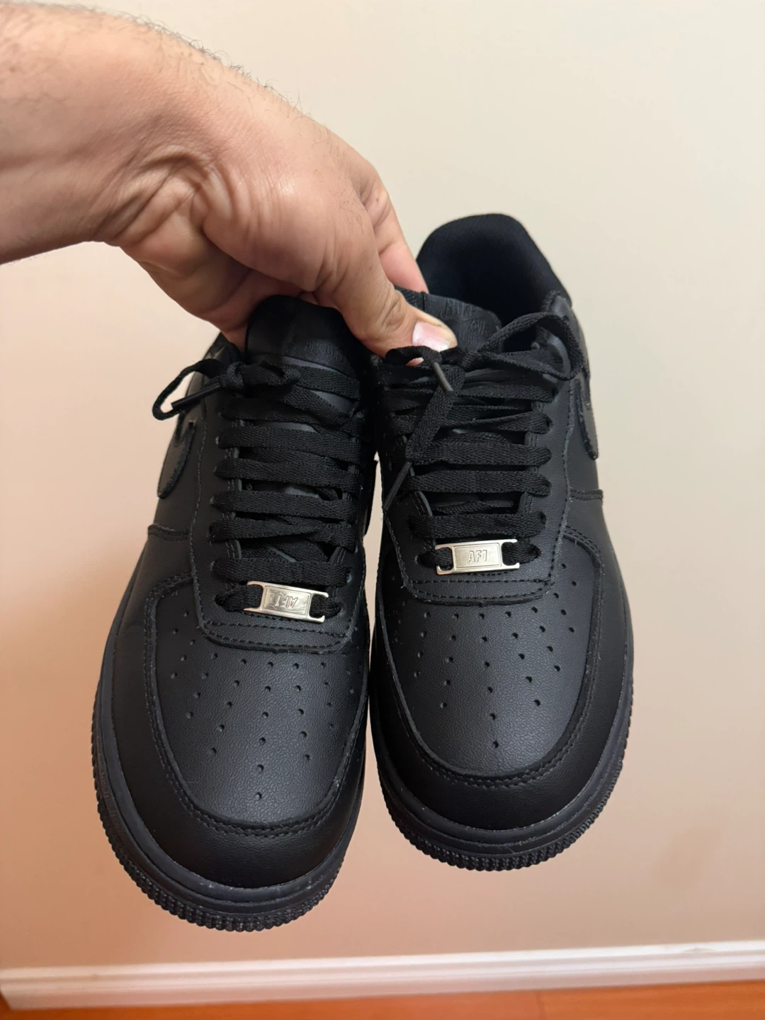 Nike Air Force 1 Low Black Leather Sneakers