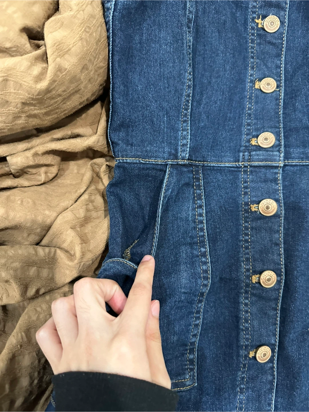 Denim Pinafore Dress - photo 2