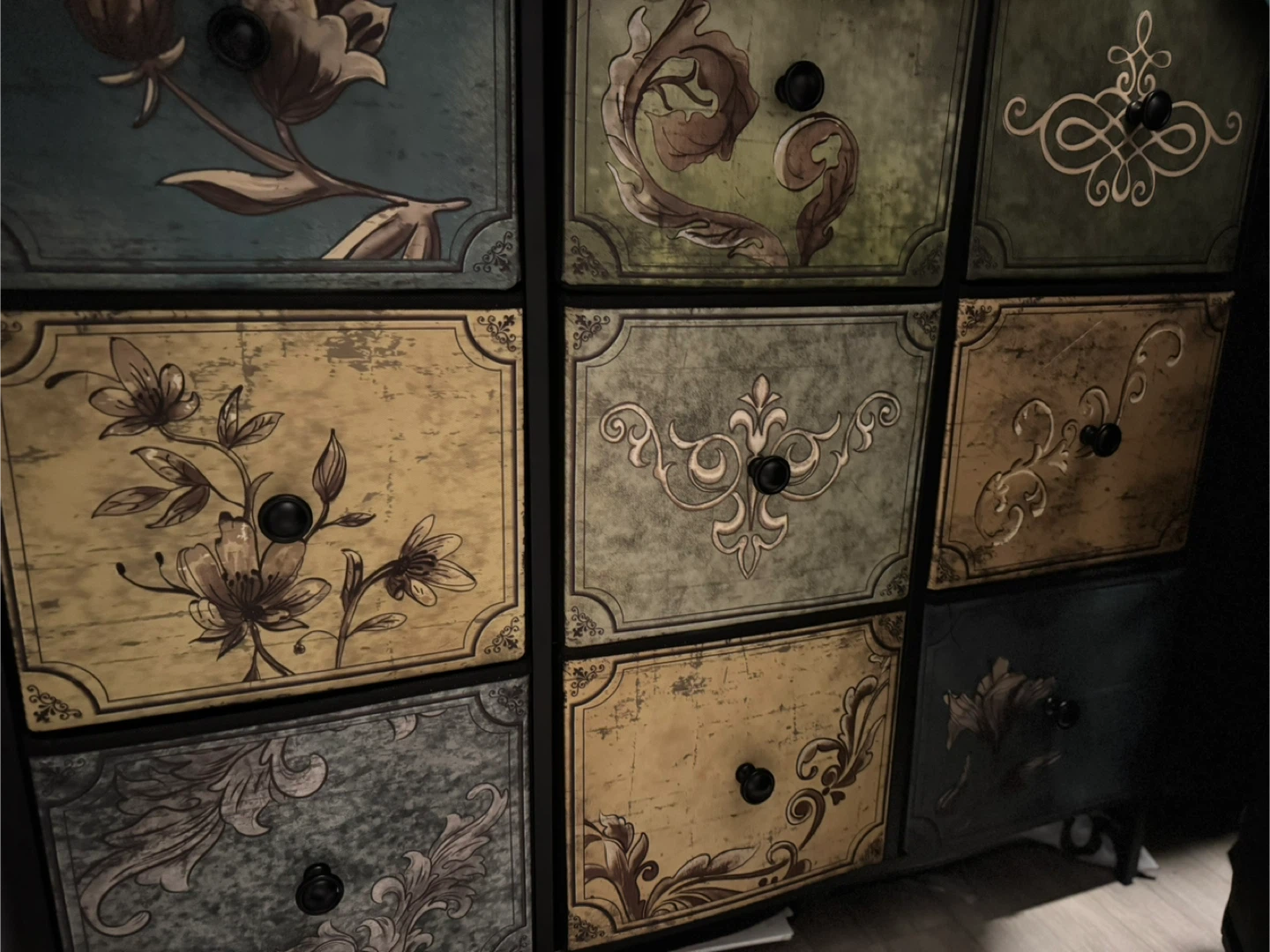 9-Drawer Storage Cabinet with Decorative Fronts - photo 2
