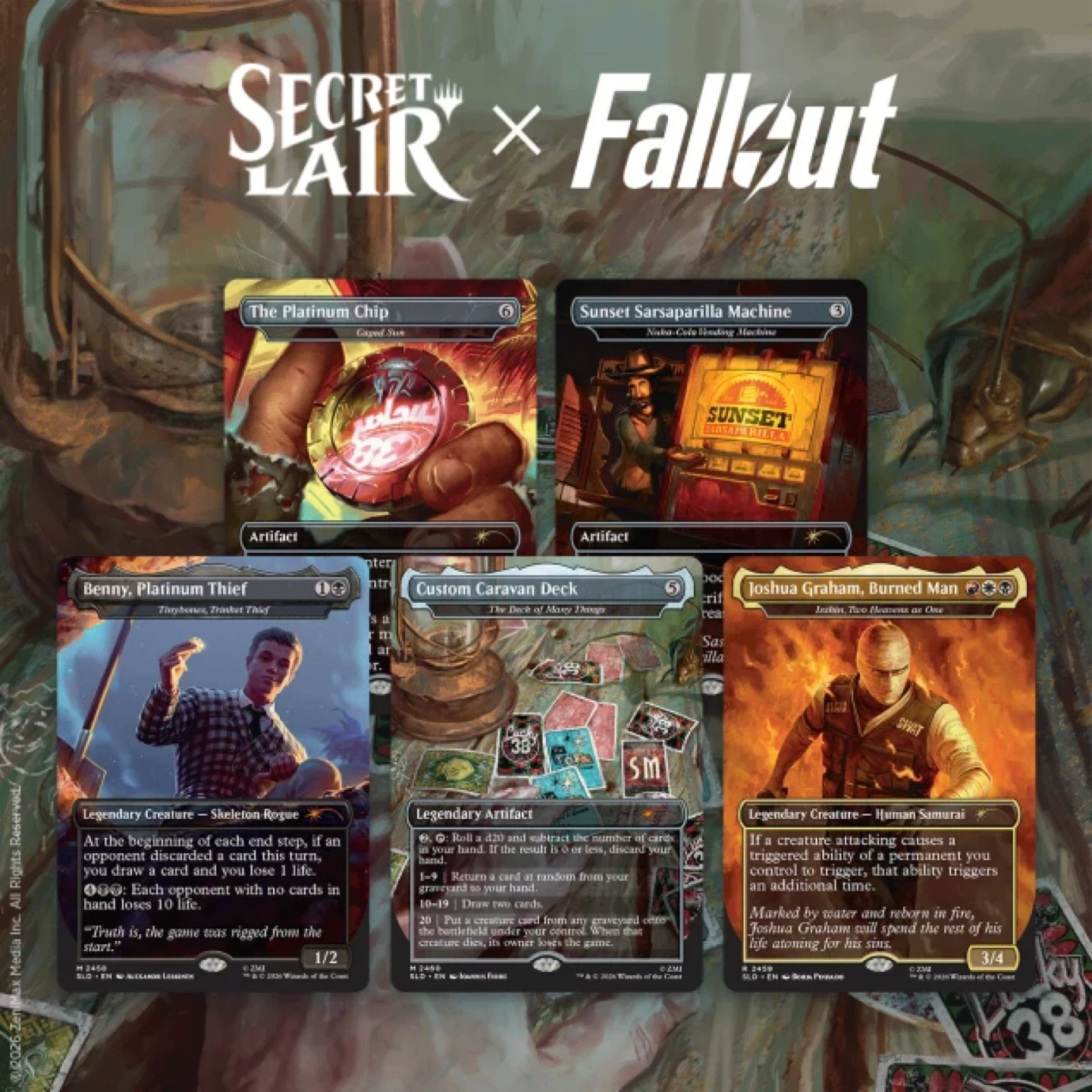 Magic The Gathering Secret Lair Fallout RAD SUPERDROP Card Lot - photo 5