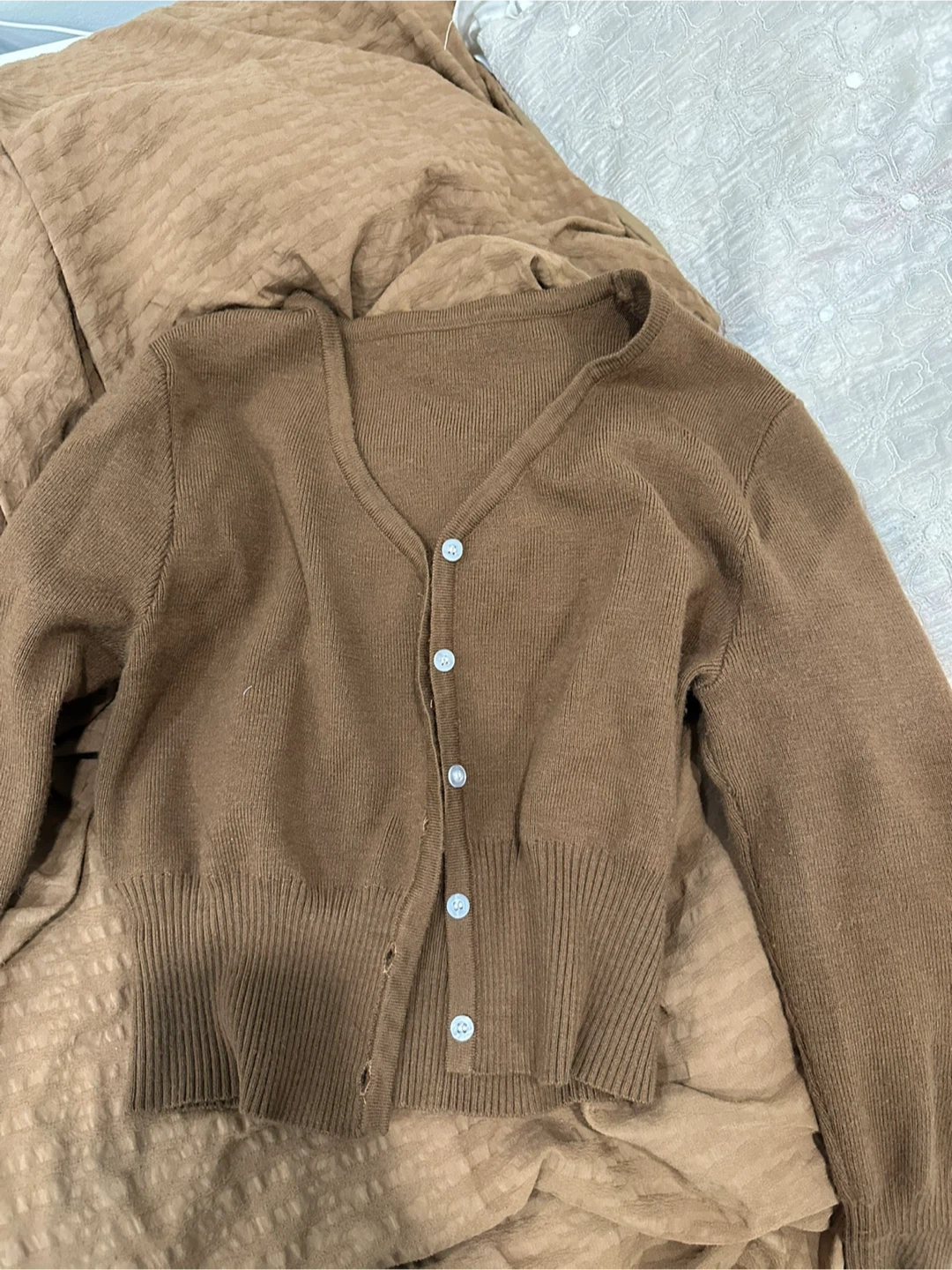Brown Button-Up Cardigan
