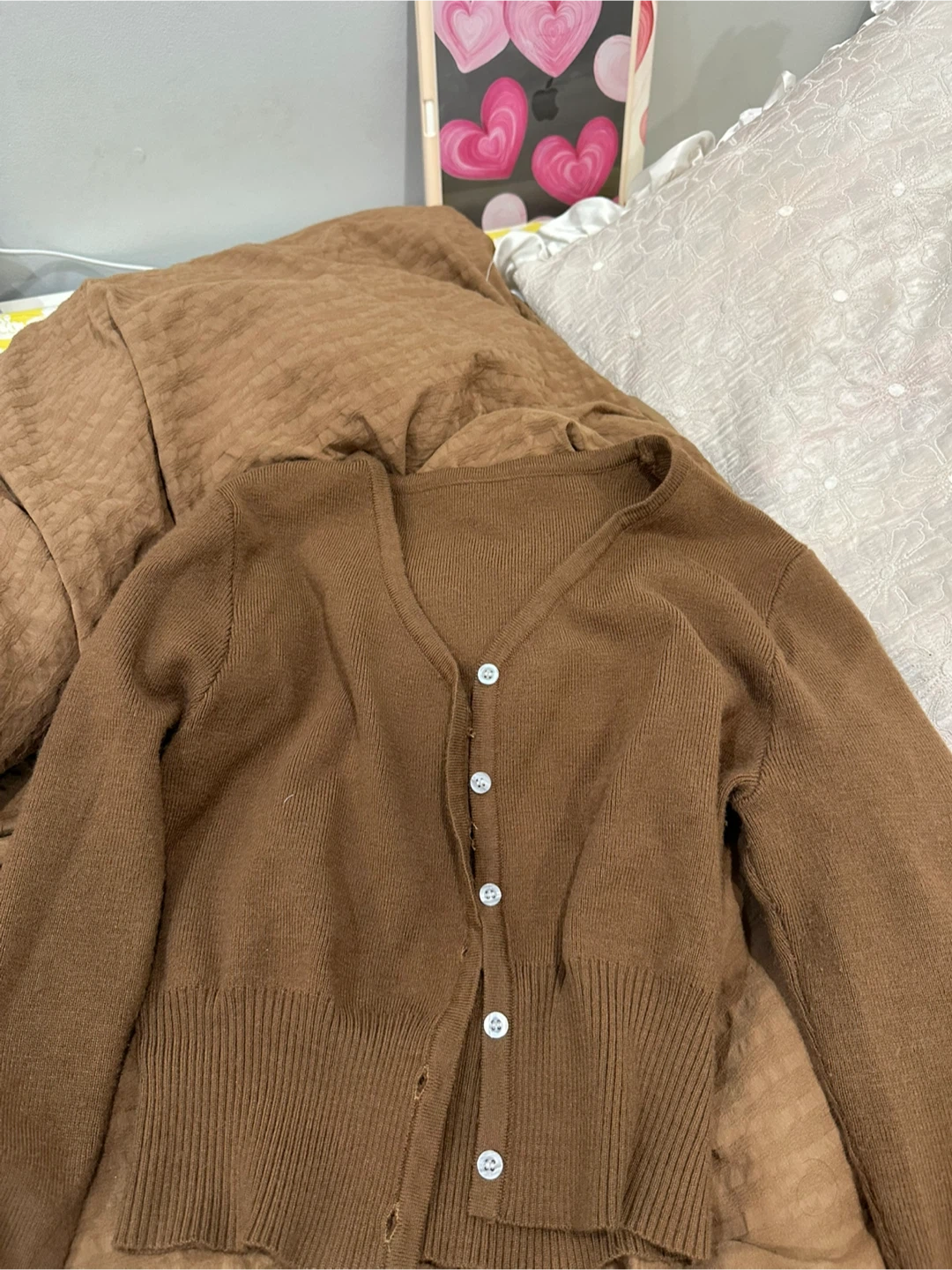 Brown Button-Up Cardigan - photo 2