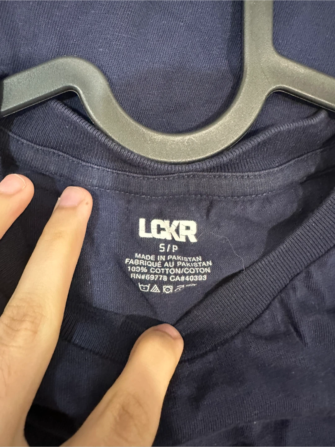 LCKR Navy Blue Cotton T-Shirt Size S/P - photo 3