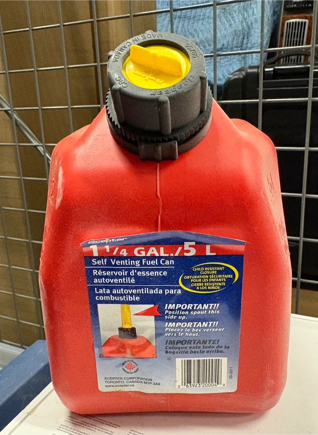 5L Fuel Can – Self Venting Gas Container