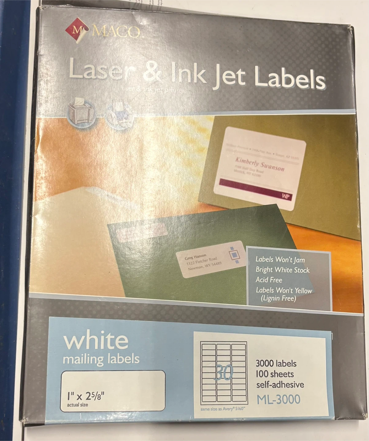 MACO Mailing Labels ML-3000 – 3000 Count