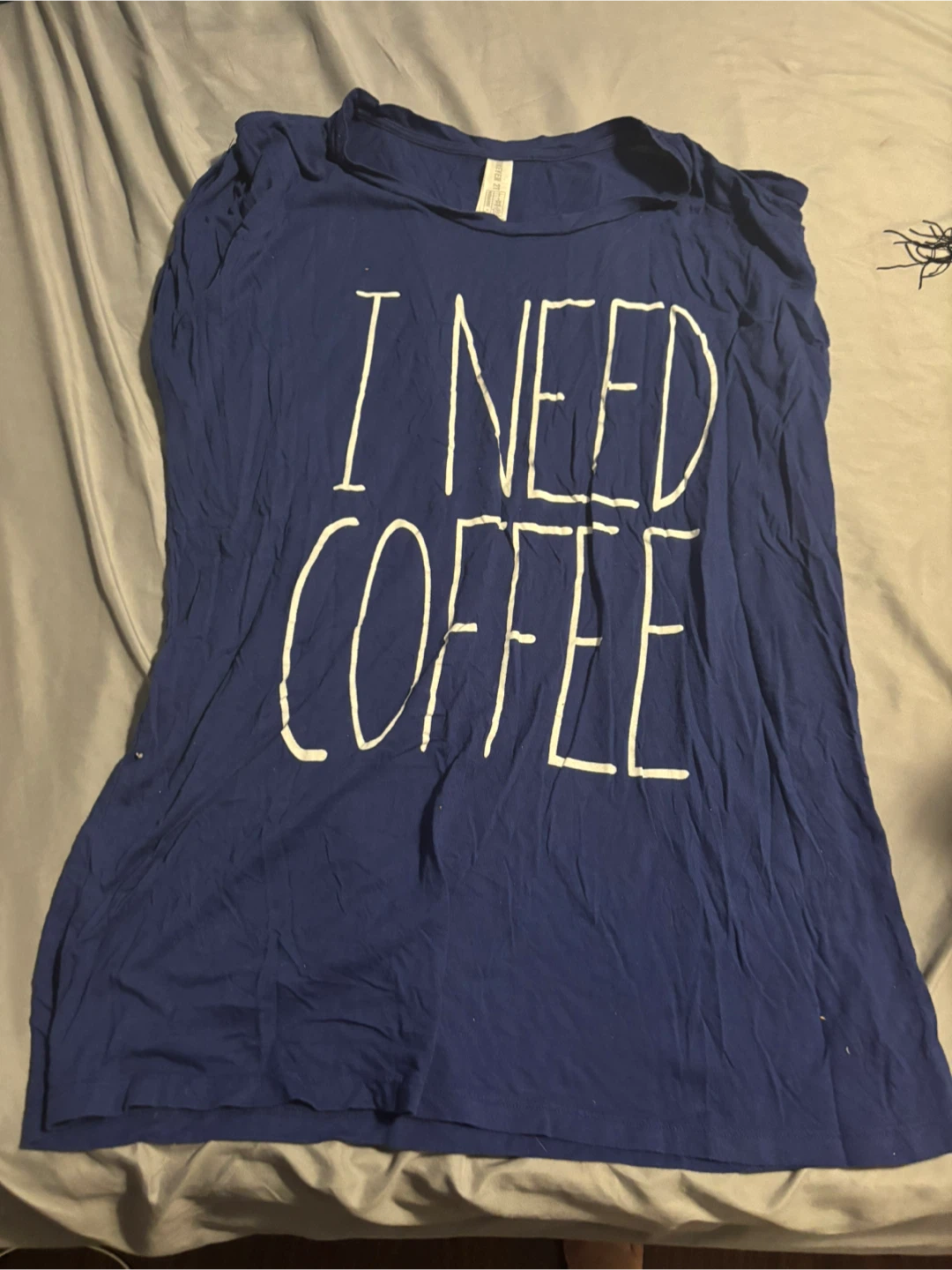 Blue "I Need Coffee" T-Shirt