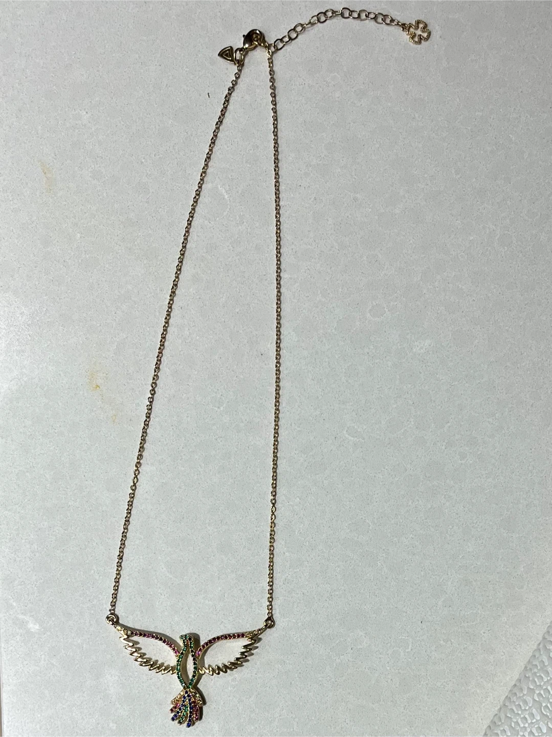 Gold-tone bird pendant necklace - photo 3
