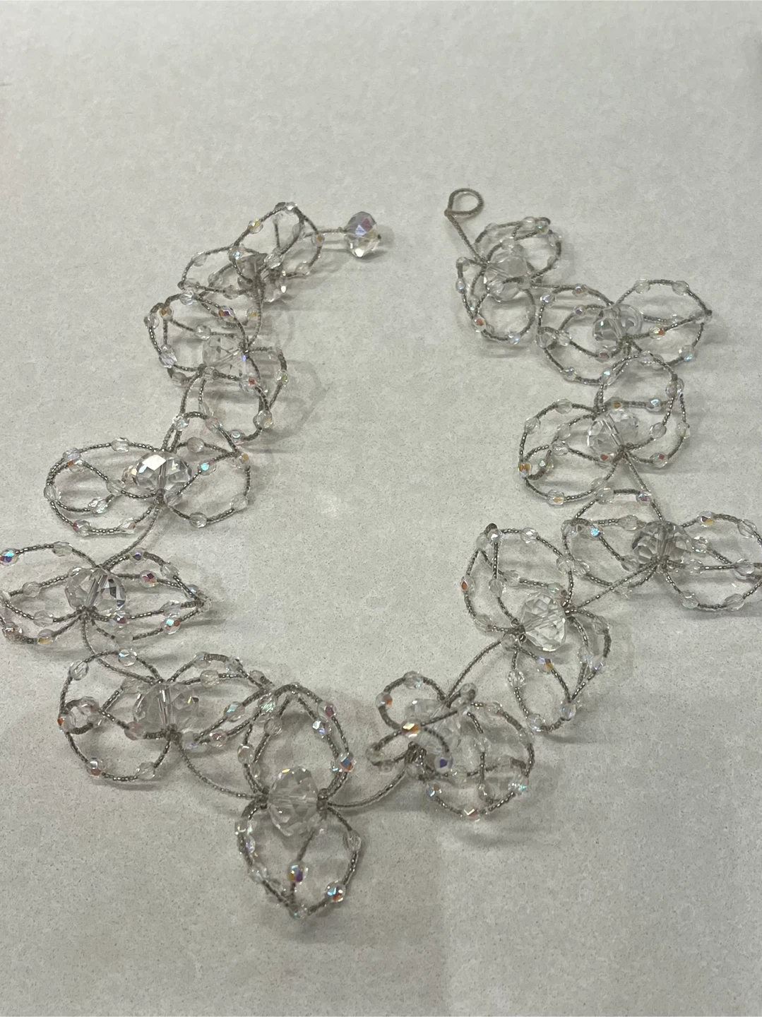 Beaded Flower Chain Necklace