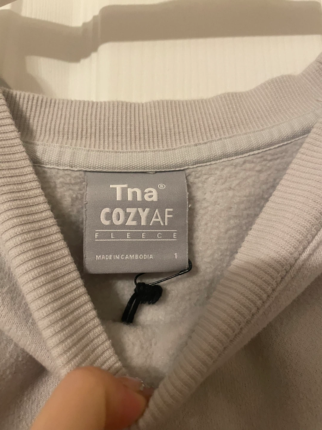 aritzia Tna CozyAF Fleece Cropped Sweatshirt