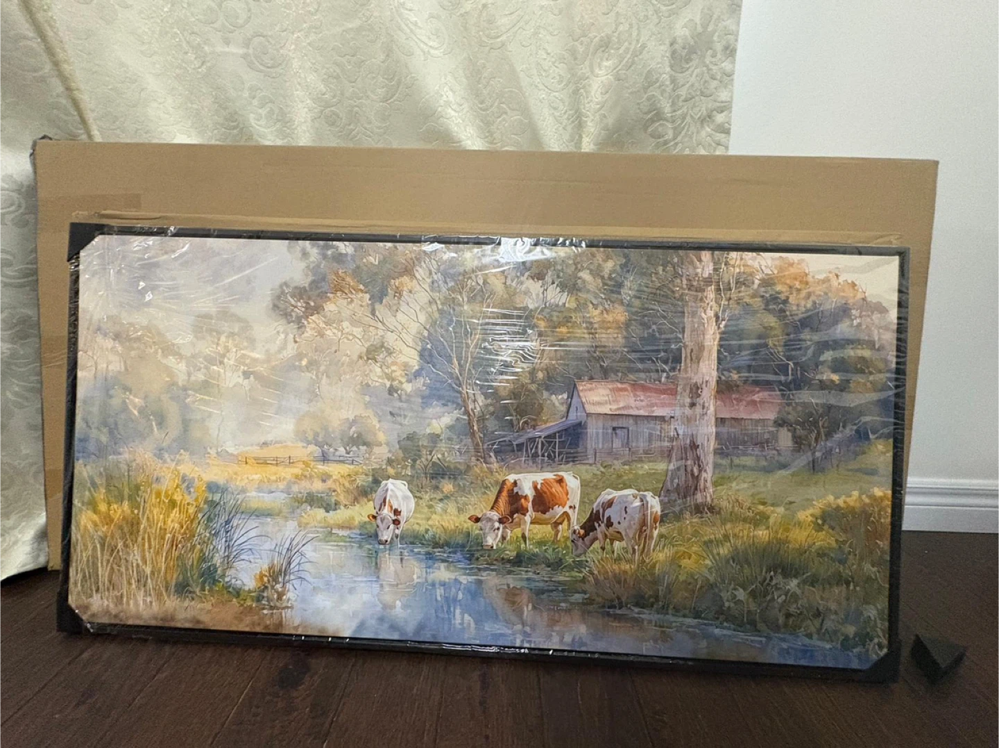 Farm Scene Wall Art with Cows