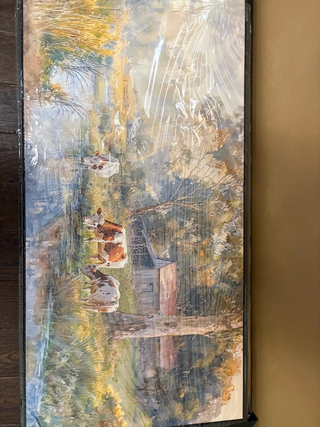 Farm Scene Wall Art with Cows - photo 3