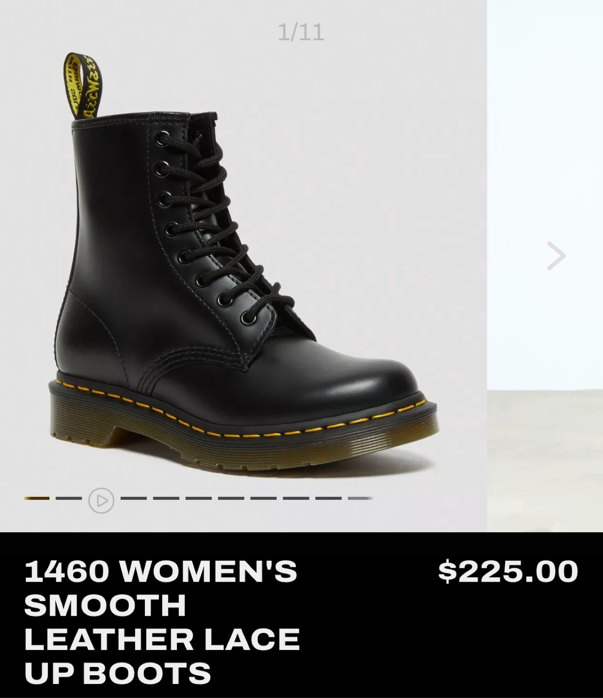 women’s size 5 Dr. Martens 1460 Black Leather Boots