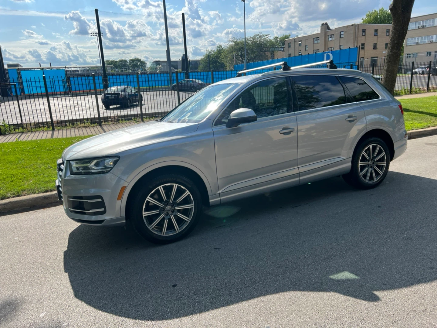 Silver Audi Q7 SUV