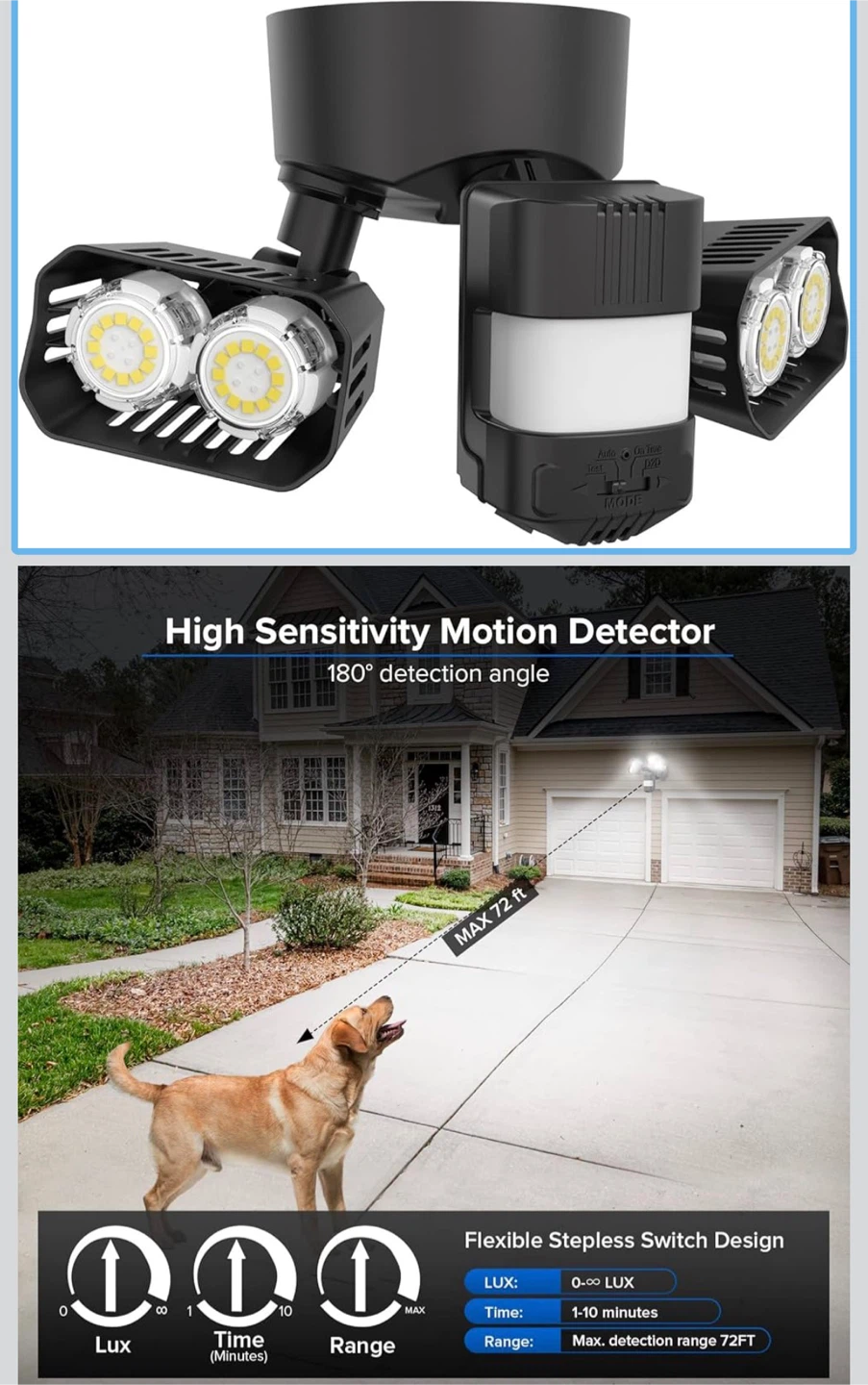 LED Motion Sensor Security Light - photo 2