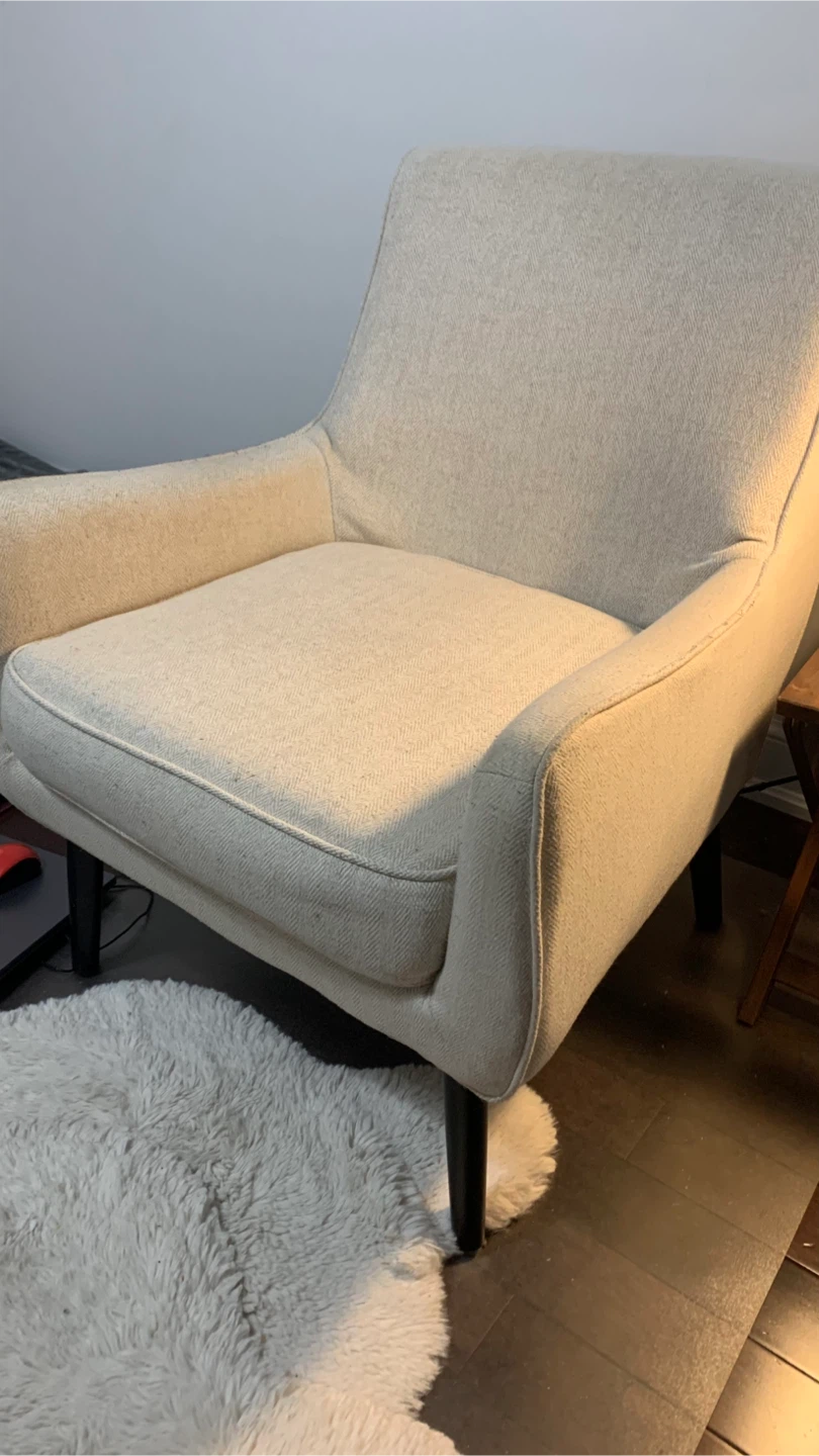 Cream Accent Armchair
