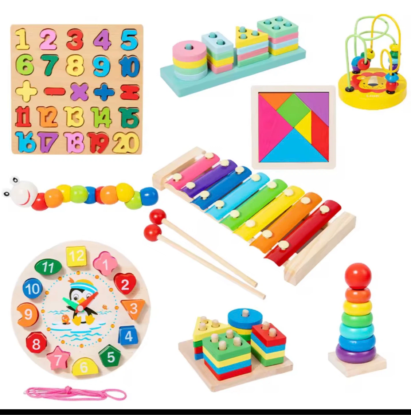 Maus + Raze Wooden Educational Toy Set - 7 Piece - photo 3