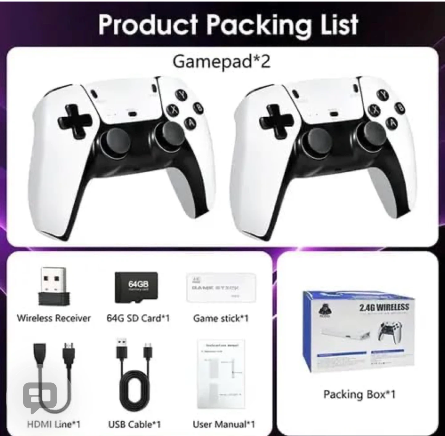 2.4G Wireless Controller Gamepad with Game Box - photo 3