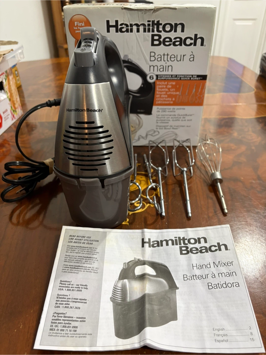 Hamilton Beach Hand Mixer with 6 Speeds and Quick Burst - photo 3