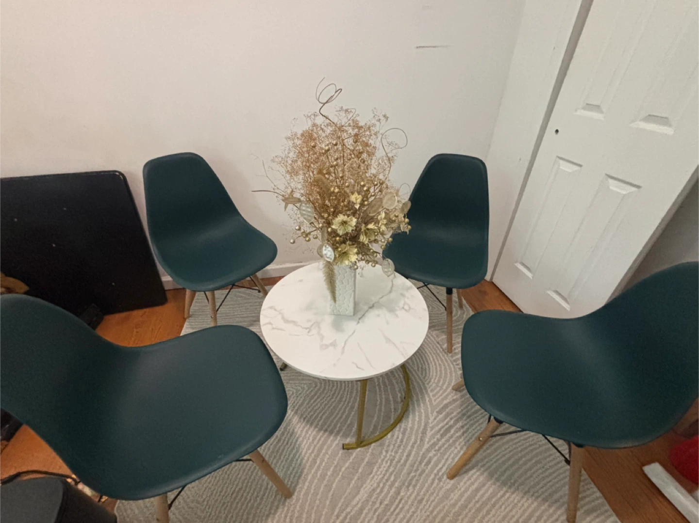 Set of 4 Teal Dining Chairs - photo 2