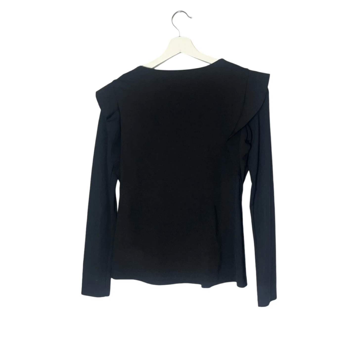 COS Black Ruffle Long-Sleeve Shirt Size XS - photo 2