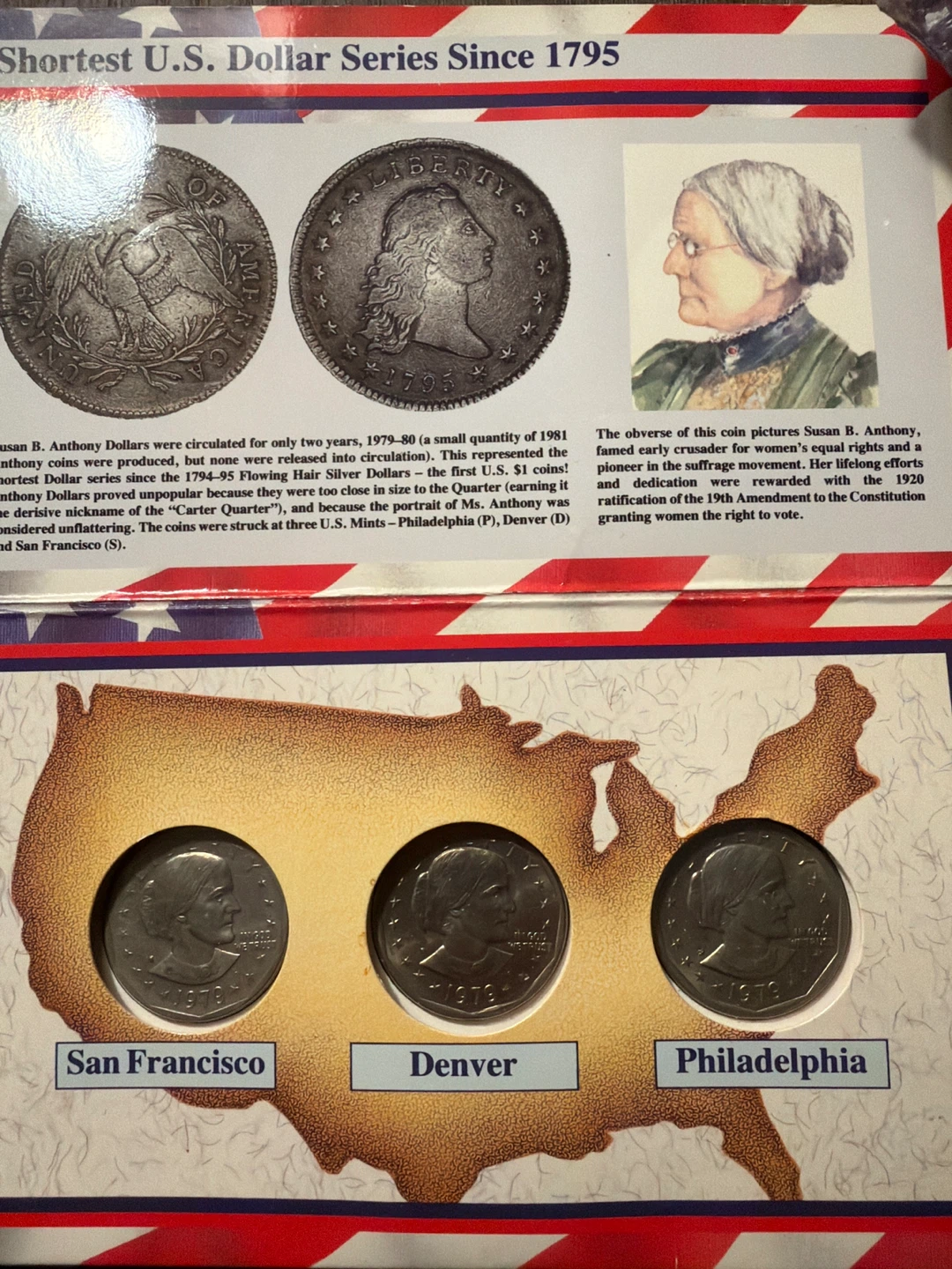 1979 Susan B. Anthony Dollar First Year All Mint Set - photo 2